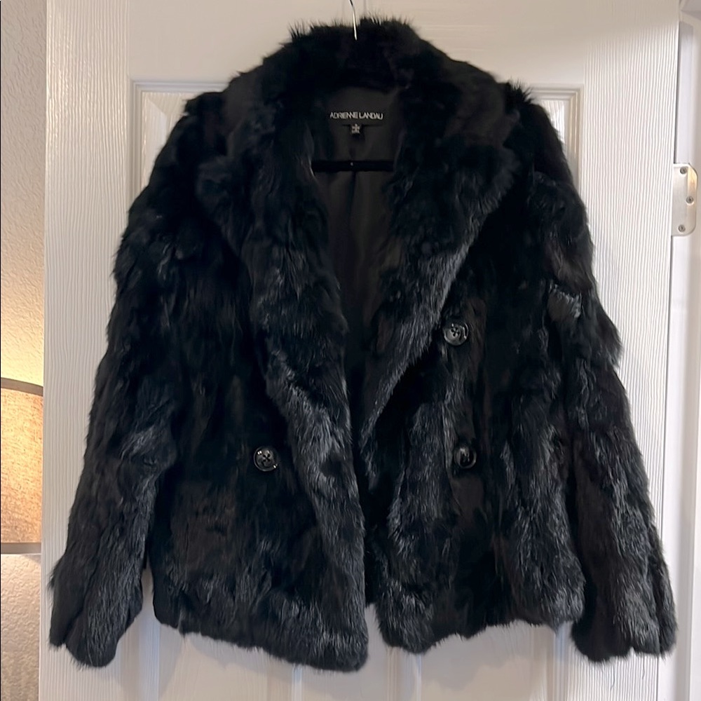 NWOT Adrienne Landau Rabbit Fur Coat